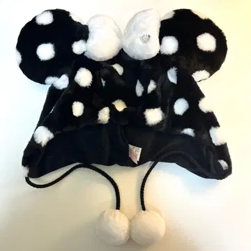 디즈니 리조트 도트 블랙 미니 크리스마스 팬캡