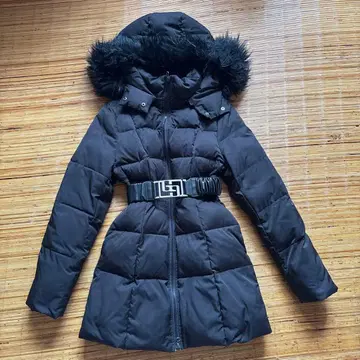 GYDA 롱 다운 코트 벨트 포함