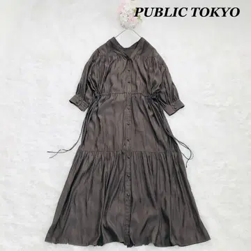 퍼블릭 도쿄 티어드 롱 원피스 F