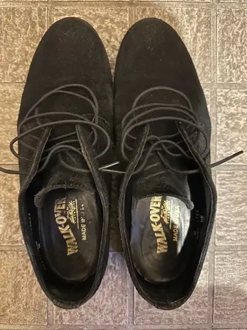 WALK OVER 블랙 스웨이드 신발