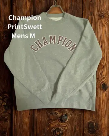 Champion 칼리지풍 가슴 프린트 맨투맨 남성용 M 그레이
