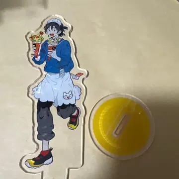 봄바람의 에트랑제 바닷가의 에트랑제 에모카 페 아크릴 스탠드 치하나 미오