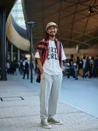 CIRCLE CIRCLE 프린트 그레이 스웨트 팬츠