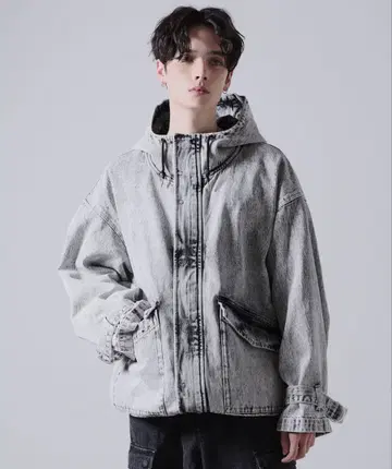 CLEL 데님 마운틴 후드티