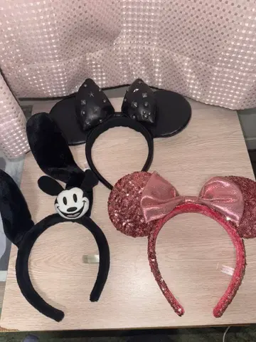 미키 미니 머리띠 3세트 스터드 오즈월드