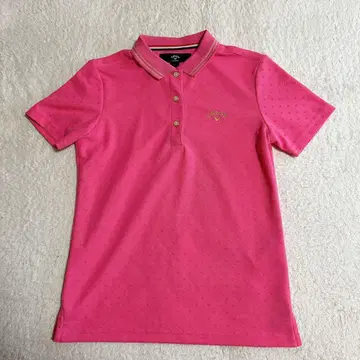 캘러웨이 핑크 골프 스포츠 반팔 피케 셔츠 M