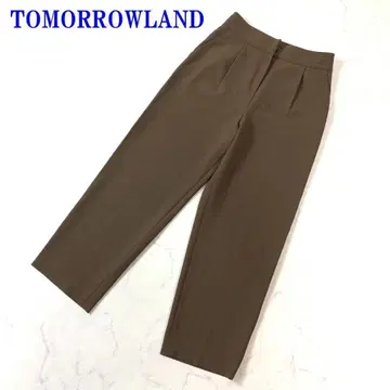 투모로우랜드 슬랙스 팬츠 브라운 테이퍼드 34 C2168