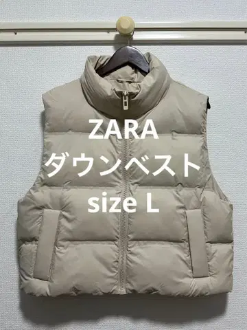 새상품급 ZARA 다운 베스트 아이보리 L