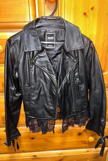 MARS 마즈 밑단 레이스 라이더 자켓