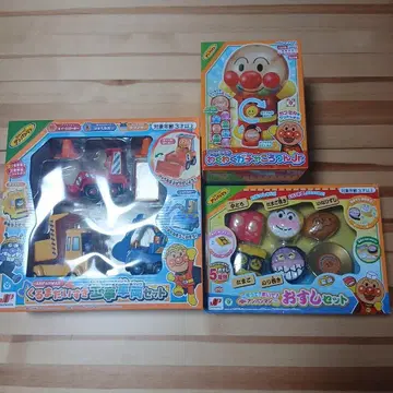 호빵맨 공사장비 세트 와쿠와쿠 가챠콜린 Jr 스시 세트