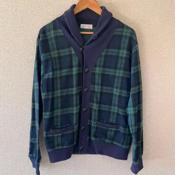 [ BEAMS ] 체크 무늬 가디건 M 사이즈