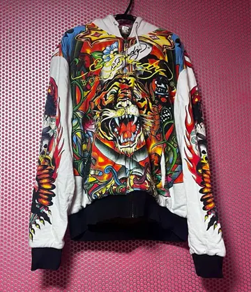 Christian Audigier 호랑이 디자인 후드티