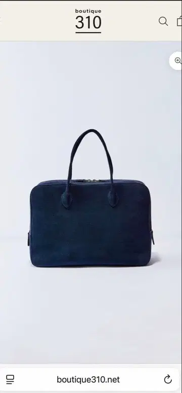 미사용 새상품 메종 카나우 박스 보스턴 L 미드나잇 스웨이드