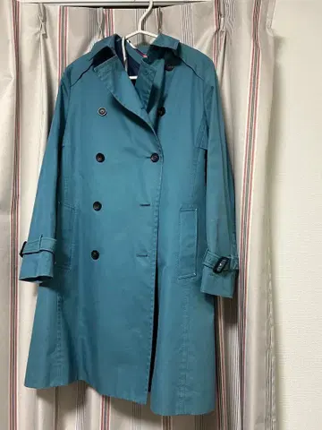 폴스미스 Paul Smith 파란색 더블 브레스트 트렌치코트