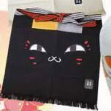 미사용 새상품 나츠메 우인장 냥코 선생님 앞치마 블랙 냥코 선생님