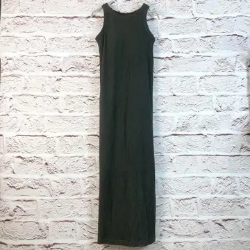 zzr115 Alma Design 슬리브리스 롱 원피스 F