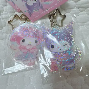 산리오 초레어 마이멜로디 쿠로미 키링 레트로