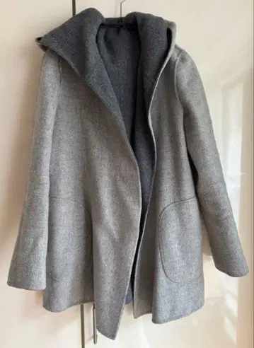 띠어리 더블 페이스 리버서블 후드 코트 S