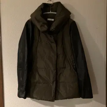 PASSIONE 다운 도킹 코트 램 가죽