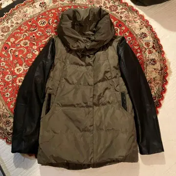 PASSIONE 다운 도킹 코트 램 가죽