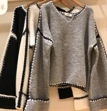 BEAMS HEART 핸드 스티치 풀오버 그레이 익명 배송