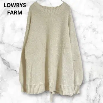 로리즈팜 아이보리 오버 사이즈 니트 긴팔 Free 울 혼방