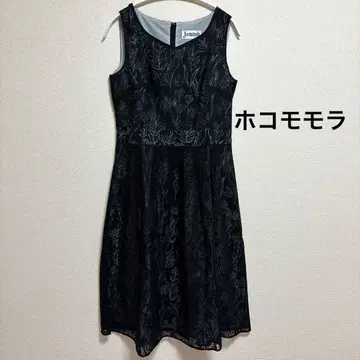 호코모모라 꽃무늬 오리기법풍 원피스 드레스 일본제 블랙 시빌라