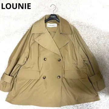 LOUNIE 볼륨 슬리브 트렌치코트 베이지