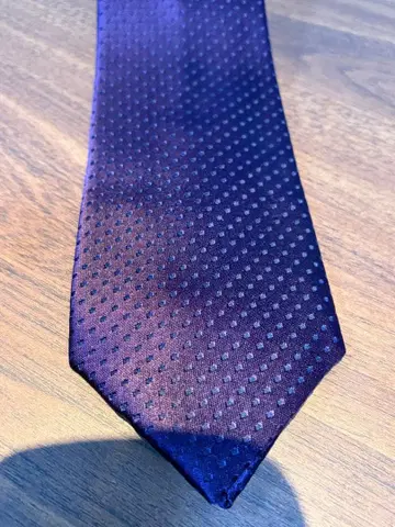 SHIPS 테일러 스타일, 다크 퍼플 도트 무늬 넥타이, 새상품급