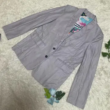 새상품급 폴스미스 테일러드 자켓 그레이 싱글 백 오픈 38 M