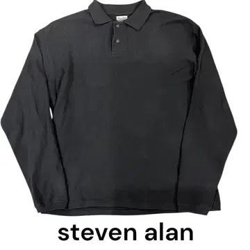 스티븐 알란 로우 게이지 롱 슬리브 루즈핏 피케 셔츠 L 그레이