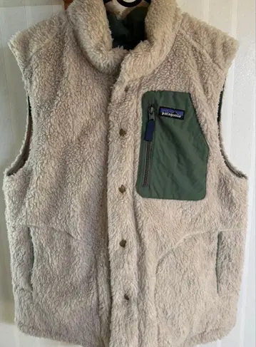 patagonia 베이지/그린 베스트