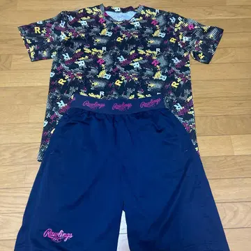 Rawlings 컬러풀 티셔츠 숏팬츠 세트