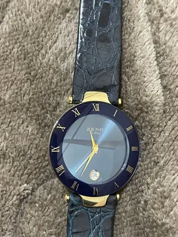 ZENO 쿼츠 시계 5250 네이비/골드