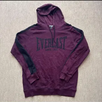 EVERLAST 버건디 후드 부착 후드티 M
