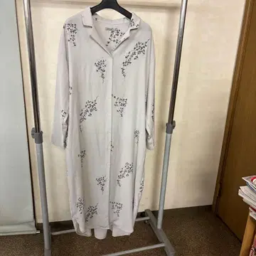 꽃무늬 셔츠 원피스 긴팔 롱 기장