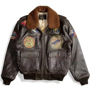 쇼트 G-1 플라이트 자켓 리얼 무스탕 옷깃