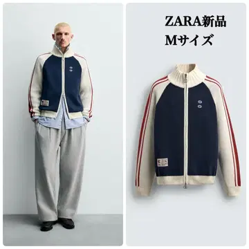 ZARA 챔피온 콜라보 컬러 블록 밴드 니트 자켓 M 택 포함 새상품