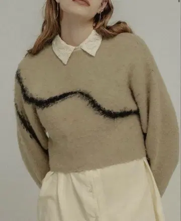 택 포함 새상품 Eaphi ART PAINTTING KNIT 뉘앙스 니트