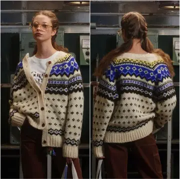 GREEN BUTTER 노르딕 가디건