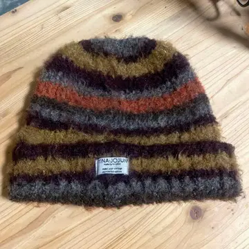 [ 새상품급 ] TINAJOJUN 멀티 컬러 스트라이프 니트 모자