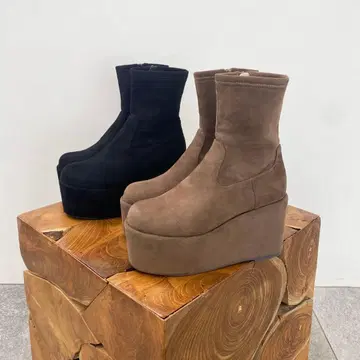 MAJESTIC LEGON 통굽 스트레치 숏부츠