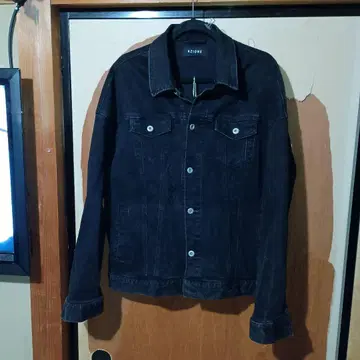 AZIONE 블랙 데님 자켓 빅 사이즈 데미지 가공