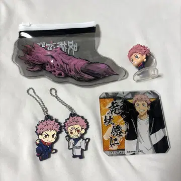 주술회전 이타도리 유우지 스쿠나 러버 체인 아크릴 코스터 소품함