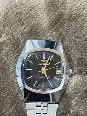 TIMEX 자동 와인딩 블랙 다이얼 시계