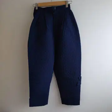 핸드메이드 네이비 나염풍 퀼팅 캐주얼 팬츠 새상품