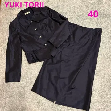 YUKI TORII 실크 혼방 셋업 수트 네이비