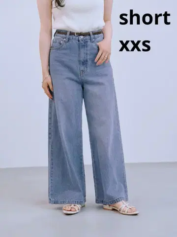 COHINA 플레어 와이드 / 숏 / XXS / 라이트 인디고