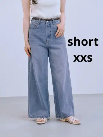 COHINA 플레어 와이드 / 숏 / XXS / 라이트 인디고