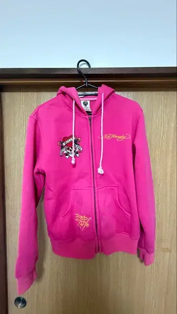 에드 하디 핑크 후드티 M